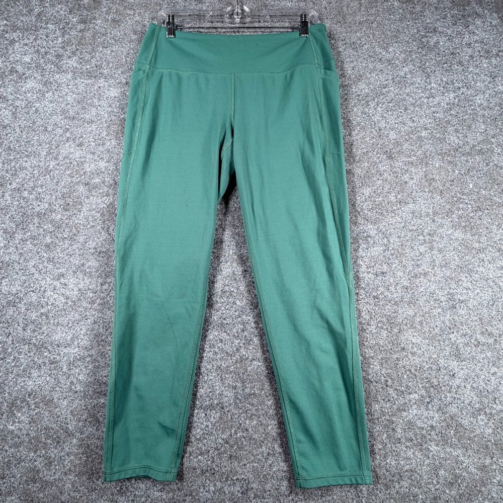 Dick's Sporting Goods Leggings Womens Large Green‎ High Rise Skinny Leg Gym Wear